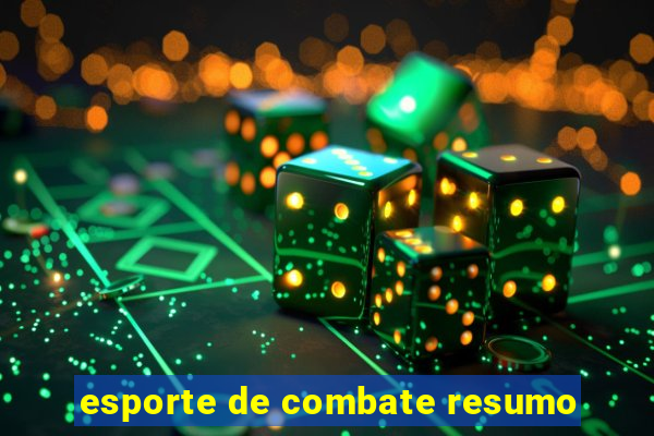 esporte de combate resumo